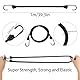 DRERIO 2 Stück Spanngummi mit Haken 1m Expander mit Metall Haken gepäckspanner, Lange Spanngurte schwarz 8mm Belastbare Gummispanner mit Haken für Zelte, Banner, Plakate, im Freien, Camping, Garten