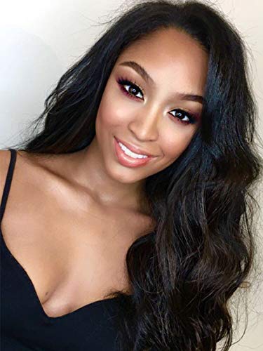 PRETTISEST Long Curly Wavy Wig Ombre 28 Inches Body Wave Wigs for Black White Women Replacement Synthetic Body Wave Wig (Color:#1B)