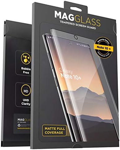 magglass Galaxy Note 10 Plus Matte Screen Protector (Fingerprint Resistant) Bubble-Free Anti Glare Tempered Glass Display Guard for Samsung Note 10+ (Not Compatible with Fingerprint ID)