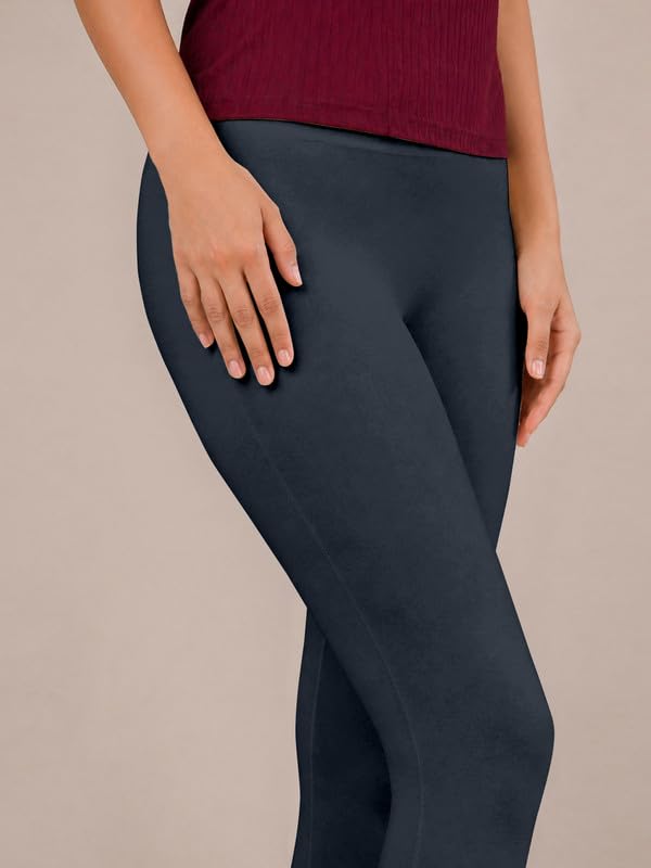 Image of TRENDMALLS Women's Microfiber Elastane Stretch Soft Churidar Length Leggings with Ultrasoft Waistband
