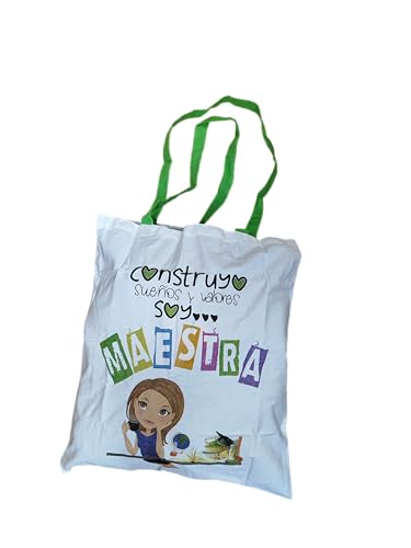 Los Eventos de la Tata. Bolsa Tote Bag con Asa Rosa para regalar