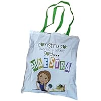 Los Eventos de la Tata. Bolsa Tote Bag con Asa Rosa para regalar