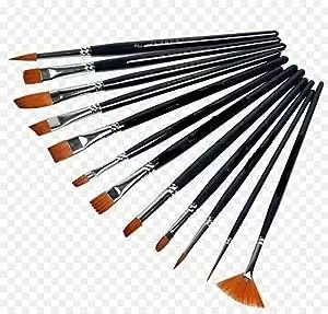 ECLET Art Brush Set for Artists, Painting Brushes Set of 12 Professional Round Pointed Tip Nylon Hair Artist Acrylic Paint Brush for Acrylic/Water Colour/Oil Painting Item 1