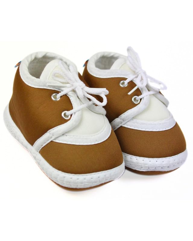 Neska Moda 6 To 12 Months Baby Boys & Baby Girls Cotton Lace Booties-(Brown)-BT2160 (B0CP43YKJ7) Amazon Price History, Amazon Price Tracker