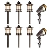hykolity 8 Pack Low Voltage LED Landscape Kits,...