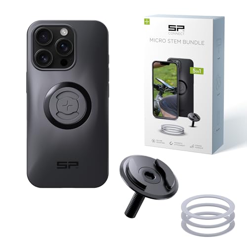 SP CONNECT Micro Stem Bundle | SPC+ | für iPhone 16 Pro | Handy Halterung für den fahrradlenker | Smartphone Halterung Fahrrad | handyhalter