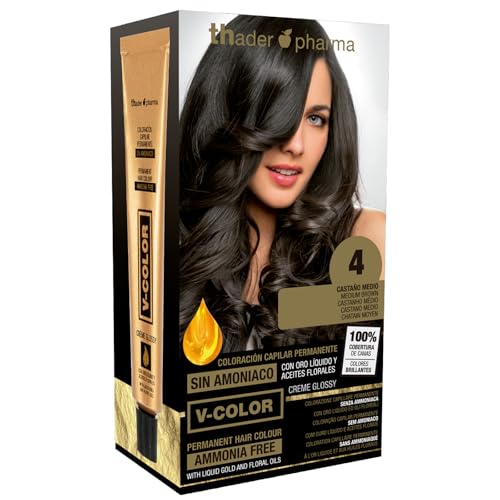 Thader Th Pharma V-Color Kit de Tinte permanente Sin Amoniaco con...