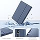 Vobafe Tastatur Hülle für Samsung Galaxy Tab S10 FE 10.9 Zoll/S9 FE 10.9 Zoll/S9 11 Zoll, 7-Farben Beleuchtung Keyboard Cover mit Stifthalter & Schnellladung, QWERTZ-Layout, Blaugrau