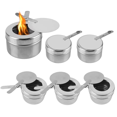 Brennpastenbehälter 6 Stück, Brennpasten Behälter mit Deckel...