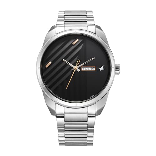 Fastrack Fleek Quartz Analog with Day and Date Black Dial Stainless Steel Strap Watch for Men-3313SM01 (B0CYT9QDJY) Amazon Price History, Amazon Price Tracker