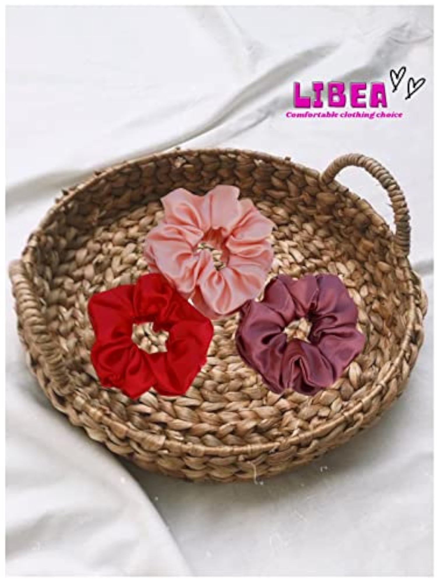 Reversible Luxuries Pure Satin Hair Bonnet Set of 2