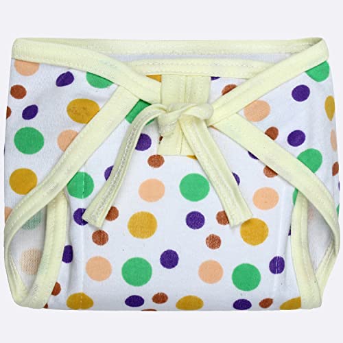 Image of Baby Cloth Diaper Cotton Hosiery Washable & Reusable Adjustable U-Shaped Cloth Diaper With Insert Cushioned Padded Langot Nappy Tying Langot For Babies- Pack of 10 (Medium)