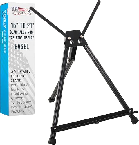 U.S. Art Supply Tabletop Easel – 15 to 21 inch