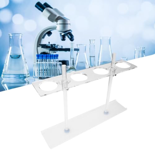 Soporte de embudo de 4 orificios regulable en metacrilato transparente para laboratorio 2
