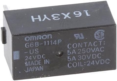 ELECTRONIC COMPONENTS G6B-1114P-US-DC24 POWER RELAY, SPST-NO, 24VDC, 5A PC BOARD