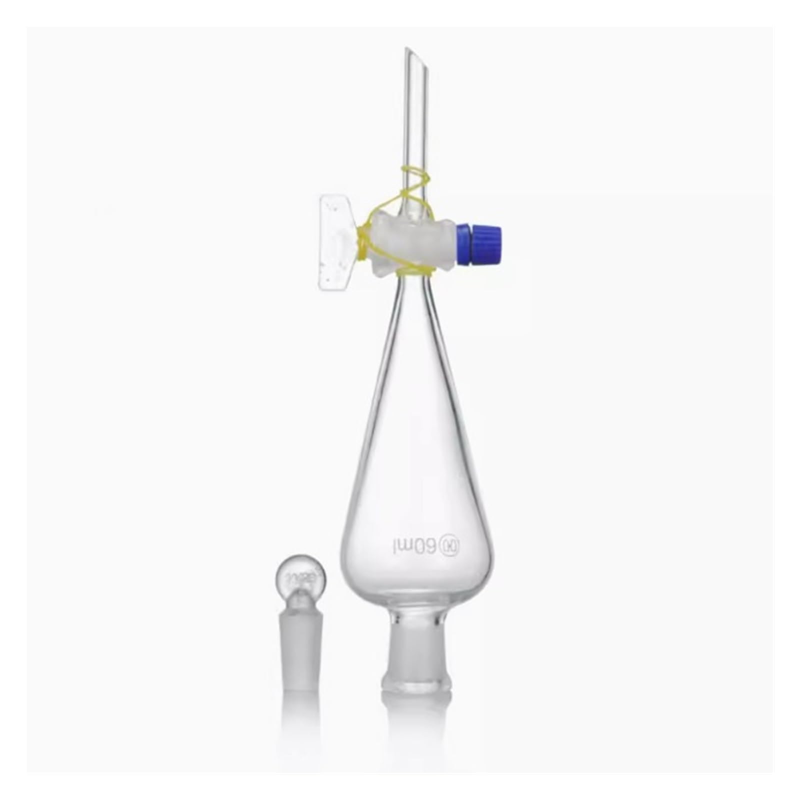 1 x Laborglas, birnenförmig, konischer Trenntrichter, Laborglas(60ML)