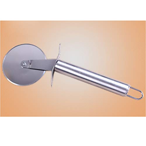 Hemoton Pizza Cutter Roda, Aço Inoxidável Pizza Roda Cortador de Pizza Alças para Pizzas, Cookies, M