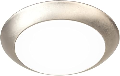 Miniatura 1 de WAC Lighting FM-306-930-BN disco para montaje al ras de luz led blanca suave de 3000K, con calificación de Energy Star, grande, de níquel bruñido