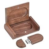 Memoria USB 2.0 de madera para almacenamiento de datos, marrón elipse)