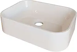 Cuba Pia para Banheiro Retangular Oxford Branco Brilho