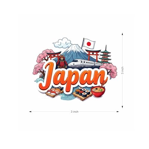 Image of Premium Laser Cut MDF Fridge Magnet for Home Decor, Vibrant Layered Travel Artwork Souvenir Gift with Strong Magnetic Hold, Refrigerator Decoration for Kitchen & Office - Japan