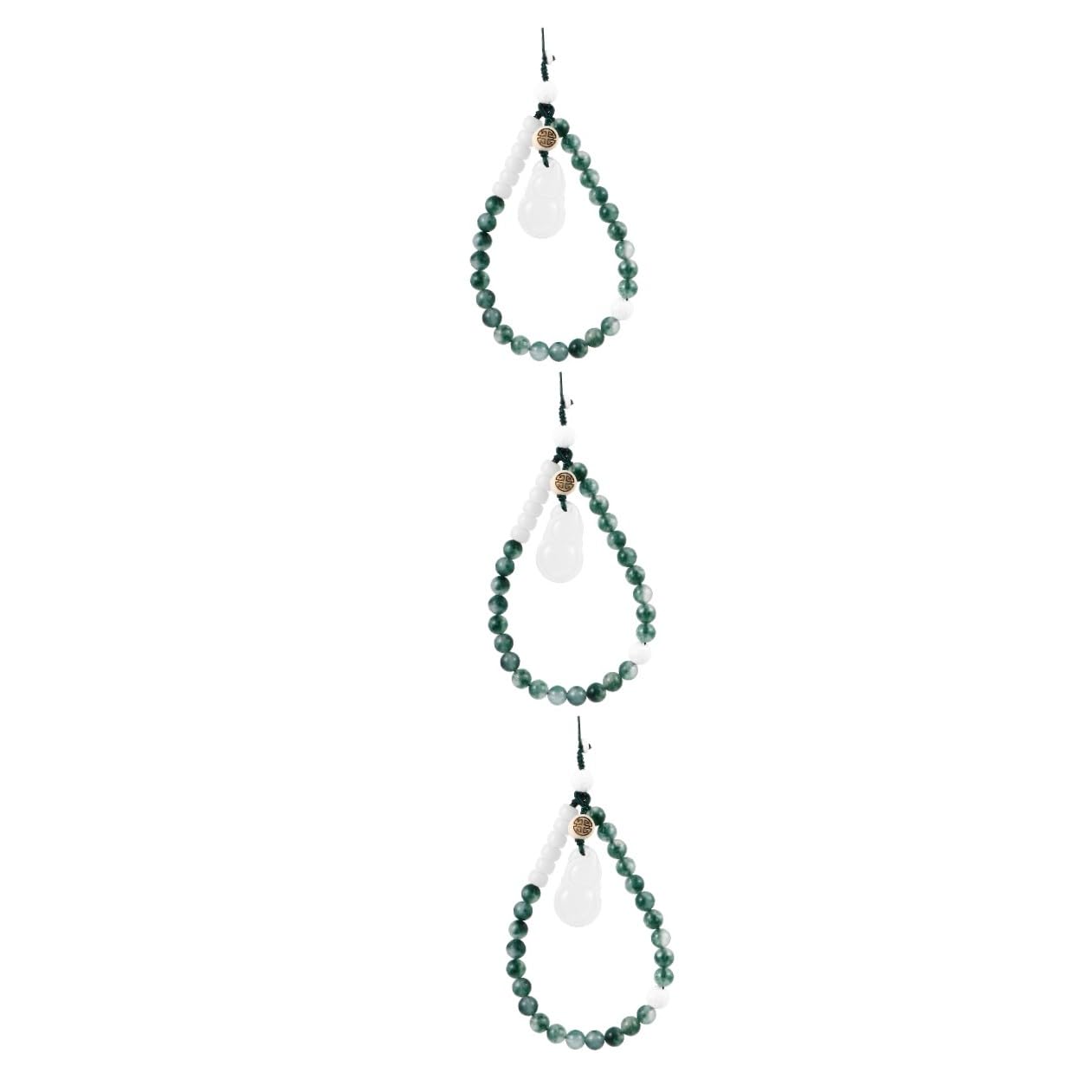 BESTonZON 3 Piezas Cadena De Teléfono Móvil De Jade Cordón De Teléfono Cable De Encanto Del Teléfono Cordón De Tarjeta De Identificación Soporte Para Teléfono Móvil Llave Ágata Calcedonia