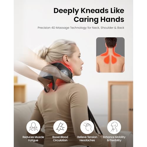 Image of BOB AND BRAD D5 Pro Plus Massage Gun with Heat and Shiatsu Neck Massager