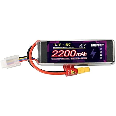 EMEPOVGY 3S Lipo Battery Pack 2200mAh 11.1V 40C with XT60 Plug for FPV Drone Quadcopter RC Airplane Aircraft Cover