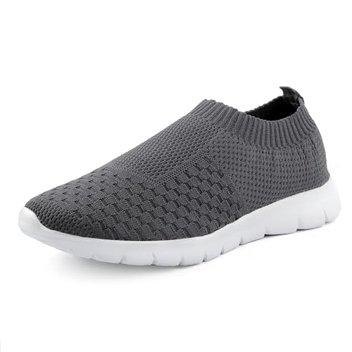 Image of Kraasa Men's Slip on Walking Shoes Ultra Light Breathable Non Slip Running Shoes Casual Fashion Sneakers Mesh Workout Sports