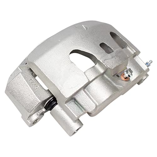 Image of TRQ Front Driver and Passenger Side Brake Caliper Set Caliper Brackets Hardware Compatible with 12-21 Nissan NV1500 NV2500 NV3500 16-23 Nissan Titan XD
