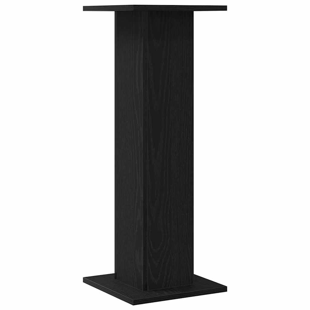 vidaXL Soportes para Altavoces 2 uds. Roble Negro 30 x 30 x 80 cm | El acabado en roble negro elegante queda bien en cualquier habitación,