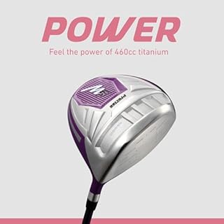Precise M5 Women’s Golf Clubs Set – Complete Right-Handed Set with Titanium Driver, S.S. Fairway & Hybrid, 5-PW Irons, Putter, Stand Bag & Headcovers – Graphite Shafts – Purple – Petite/Standard/Tall