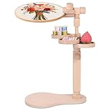 Supporto per telaio da ricamo in legno con appunti, supporto per punto croce regolabile, p...