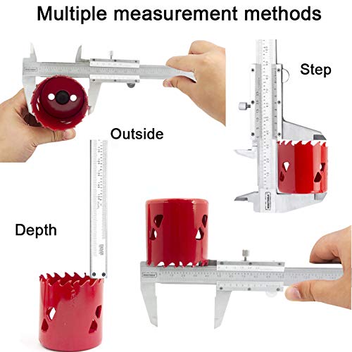 NORTOOLS Vernier Caliper Metal with Micrometer and Ruler for Precision Measurements Outside/Inside/Depth/Step