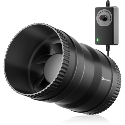 Hon&Guan 4 Inch Inline Booster Duct Fan with Speed...