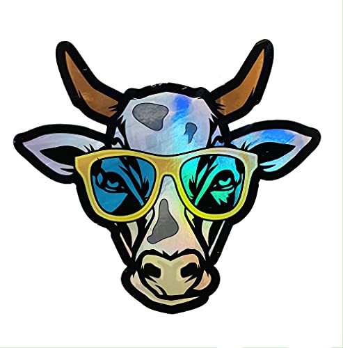 Vinilo holográfico de vaca para coche y portátiles 2