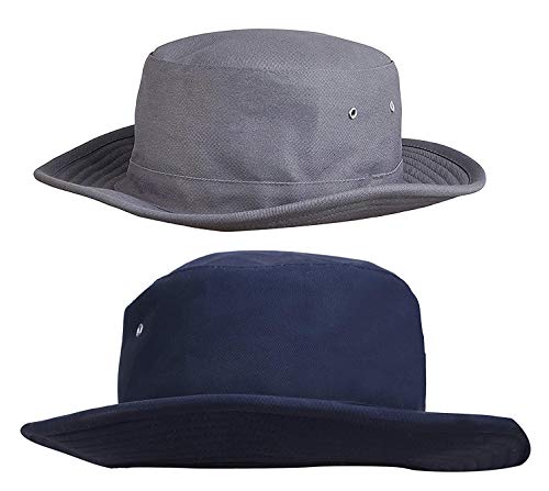 Zacharias Men's Cricket Umpire Hat Pack of 2 Dark Grey & Navy Blue