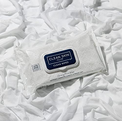 Clean Skin Club - Xl Premium Face Wipes | Extra Moist Makeup Removing Towelettes | 30 Count | Facial Cleansing Cloth | Cruelty Free & Vegan | Fragrance Free | No Alcohol Or Chemicals | Gmo & Paraben Free #TOP7