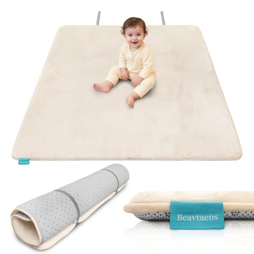 Beavtaens Ultra Thick Flannel Baby Play Mat for Floor, 50