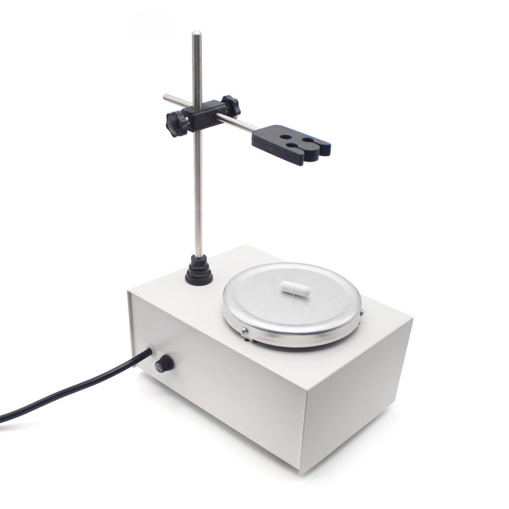 Toplionace Agitador Magnético con Calefacción Eléctrica Mezclador de Control Dual con Calefacción de Laboratorio para Agitar Mezclador Agitador Magnético con Placa Caliente de 1000mL 79-1