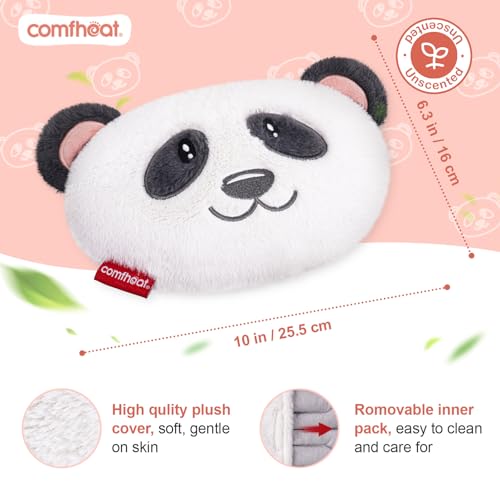 Image of Panda Microwave Heating Pad for Period Cramps, Moist Heat Pack | Menstrual, Muscle Pain Relief Stuffed Animal Heating Pad Plush with Flaxseed Filling, Washable Cover, for Girl Women