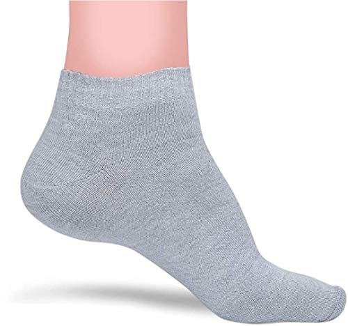 Image of MorivaHomes Men's Cotton Solid Ankle Socks Formal and Casual Free Size Pack of 6 Different (Multiple) Color Black Blue Grey Dark Black Dark Blue Dark Grey