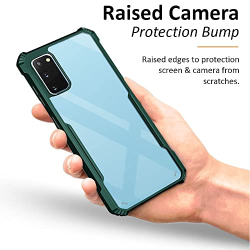 Image of WOW IMAGINE Shock Proof Clear Protective Back Case for Galaxy S20 - AirEDGE Technology | Full Camera Protection | Back Case Mobile Cover for Samsung Galaxy S20 - Camo Green