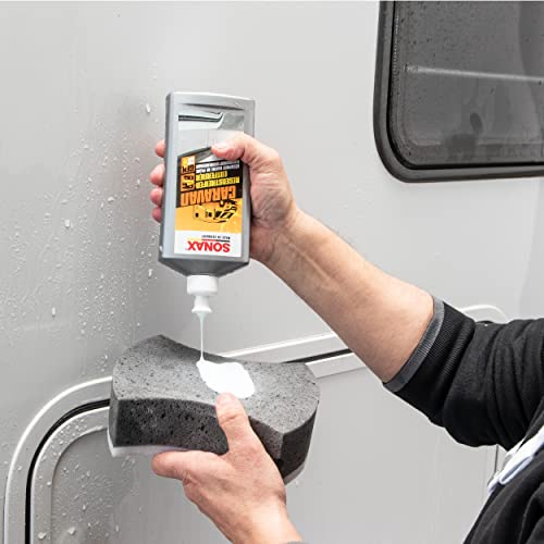 SONAX CARAVAN RegenstreifenEntferner (500 ml) schleifmittelhaltiger Intensivreiniger für Lack und GfK | Art-Nr. 07182000