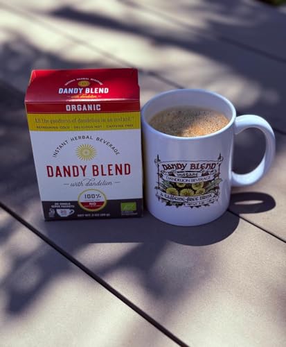 Image of 20 Organic Individual Servings of Organic Dandy Blend Instant Herbal Beverage Powder with Dandelion, 2 oz Box