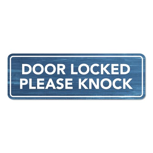 Plaque murale ou de porte Locked Please Knock signalisation bureau L