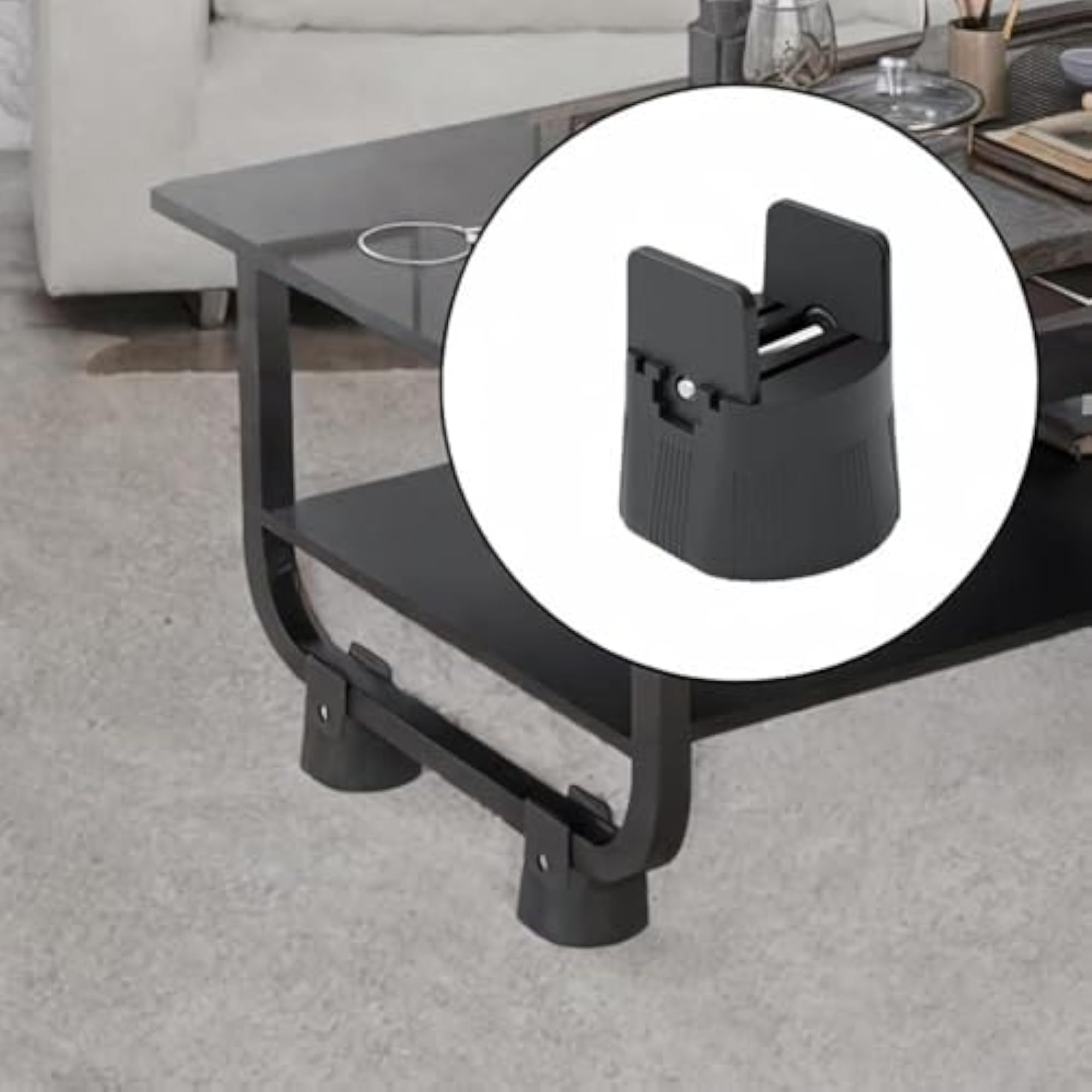 Adjustable Bed Leg Riser with Screw Clamp, Nonslip