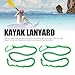 RiToEasysports Kayak Paddle Leash, Stretchable Strap Lanyard Rope, Fishing Pole Rod, Durable and Safe, for Kayaking, Boating, Canoeing, Fishing, Green