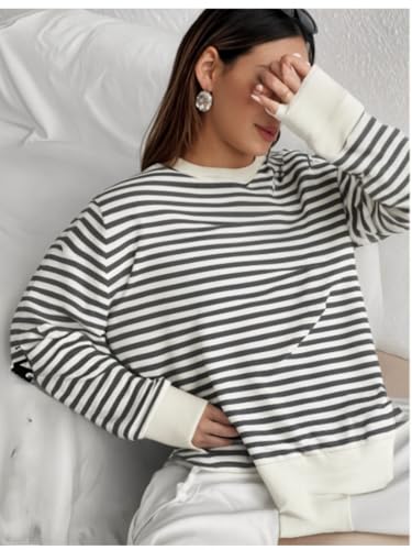 Image of MACK JONNEY Women Striped T-Shirt || T-Shirt for Women || Full Sleeve T Shirt || T-Shirt-MACK640527