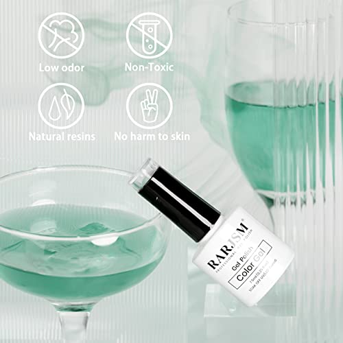 Rarjsm Green Mermaid Gel Polish Pearl Gel Nail Polish,Purple Pearl Gel Polish Shimmer Pigment Glitter Iridescent Swirl Thread Effect Soak Off Led Uv Curing Requires Home Salon Diy Manicure Use 7.5Ml #TOP3